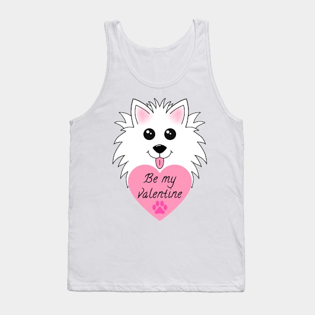 Be my Valentine with Dog Tank Top by Designs_by_KC